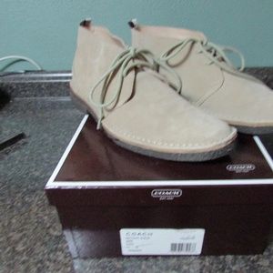 Coach Anthony Suede Sand 11 Boots